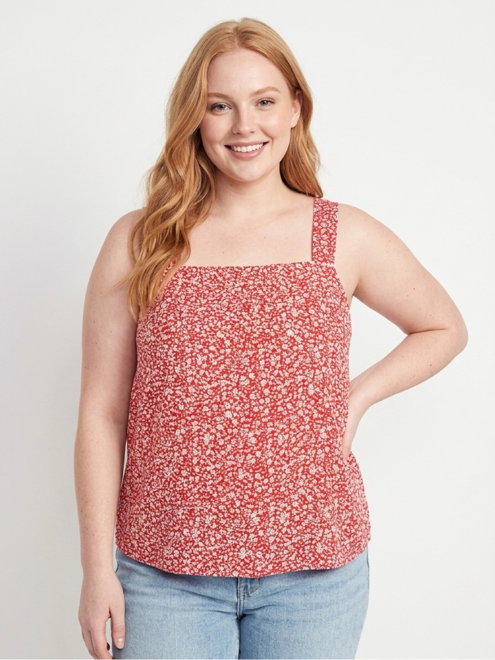 torrid Red Floral Square-Neck Camisole